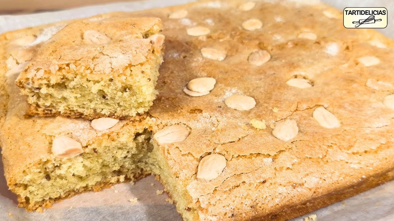 🏡👵 TORTA de ACEITE de OLIVA y ANÍS, Sin Huevos❗ MUY ESPONJOSA y TIERNA, Tradicional DULCE de PUEBLO