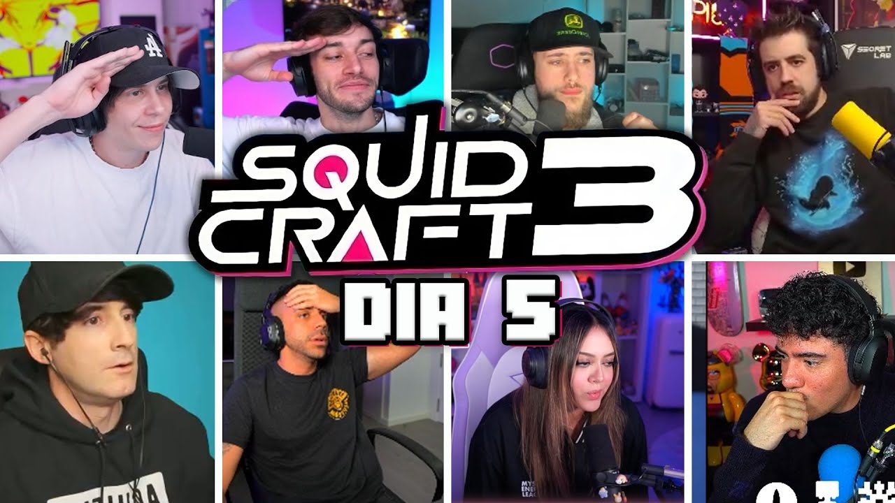 TODAS LAS MUERTES DE SQUID CRAFT GAMES 3🦑💀 | DIA 5