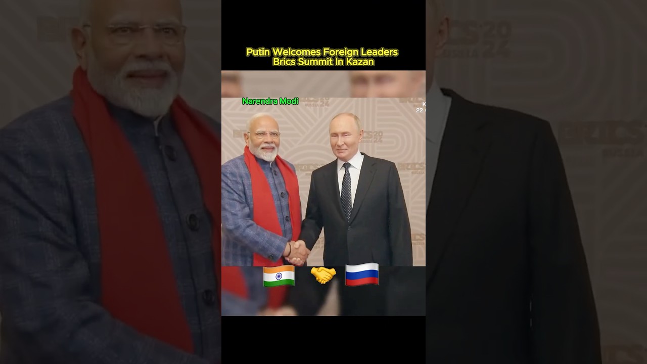 🇷🇺 Putin Welcomes World Leaders | BRICS Summit Kazan 2024 🌍🔥 #putin #sigmaboy  #worldleaders