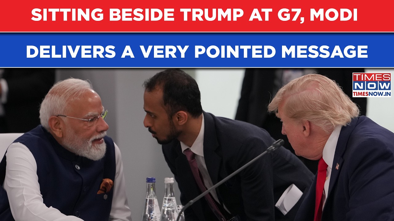 India&rsquo;s Modi Delivers A Pointed Message Sitting Next To US President Trump At The G7, Watch