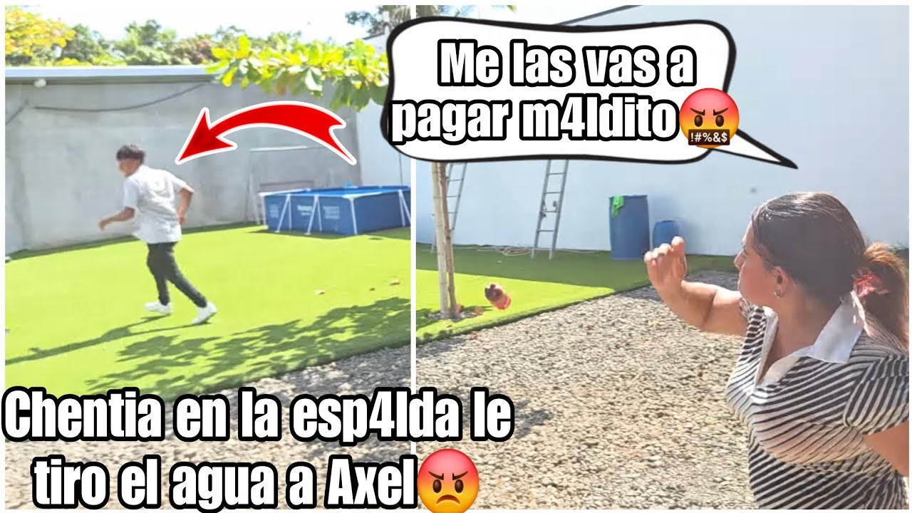 Chentia hizo un gran 3scand4lo en plena fiesta del Tio|Le tiro el agua en la espald4 a Axel😱