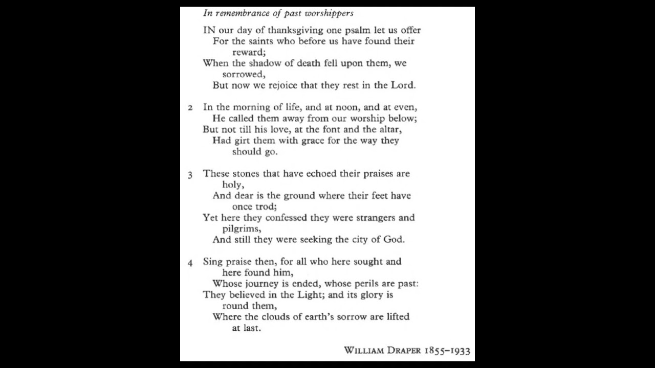 In our day of thanksgiving one psalm let us offer ST CATHERINE'S COURT