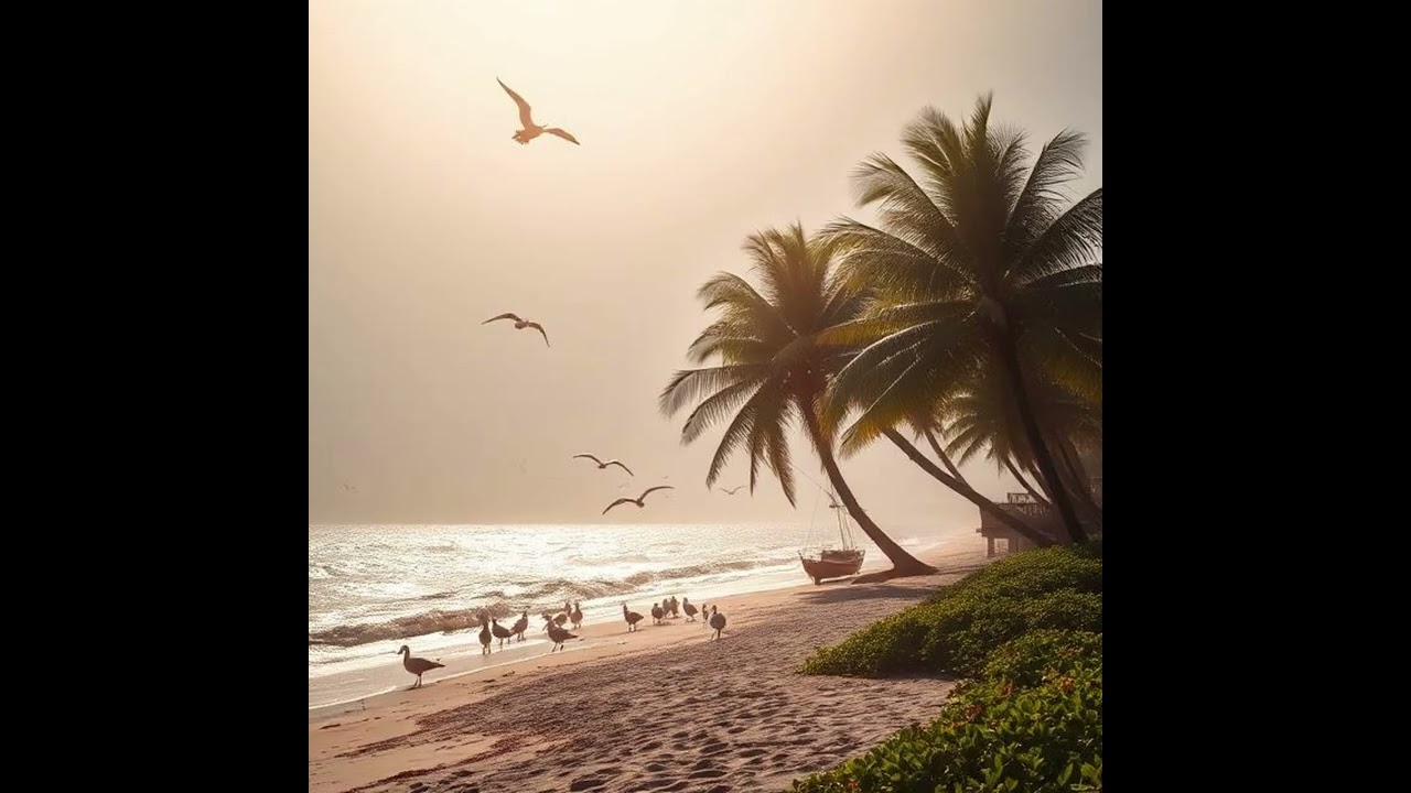 Forget the Cold  | Relaxing Beach Waves with seagulls friends