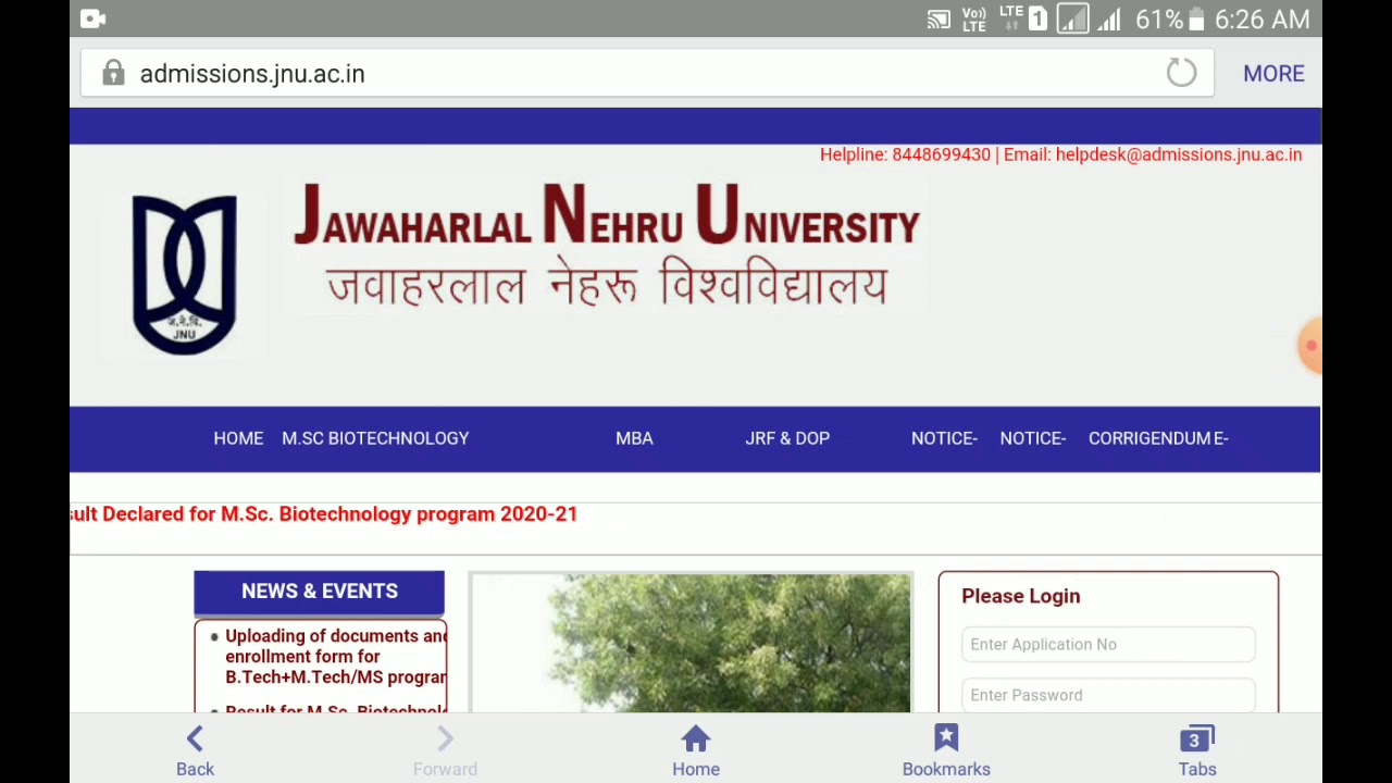 JNU admission 2020 Update💥 Admission 2020 Regarding💥JNU pre enrollment form for MS programme