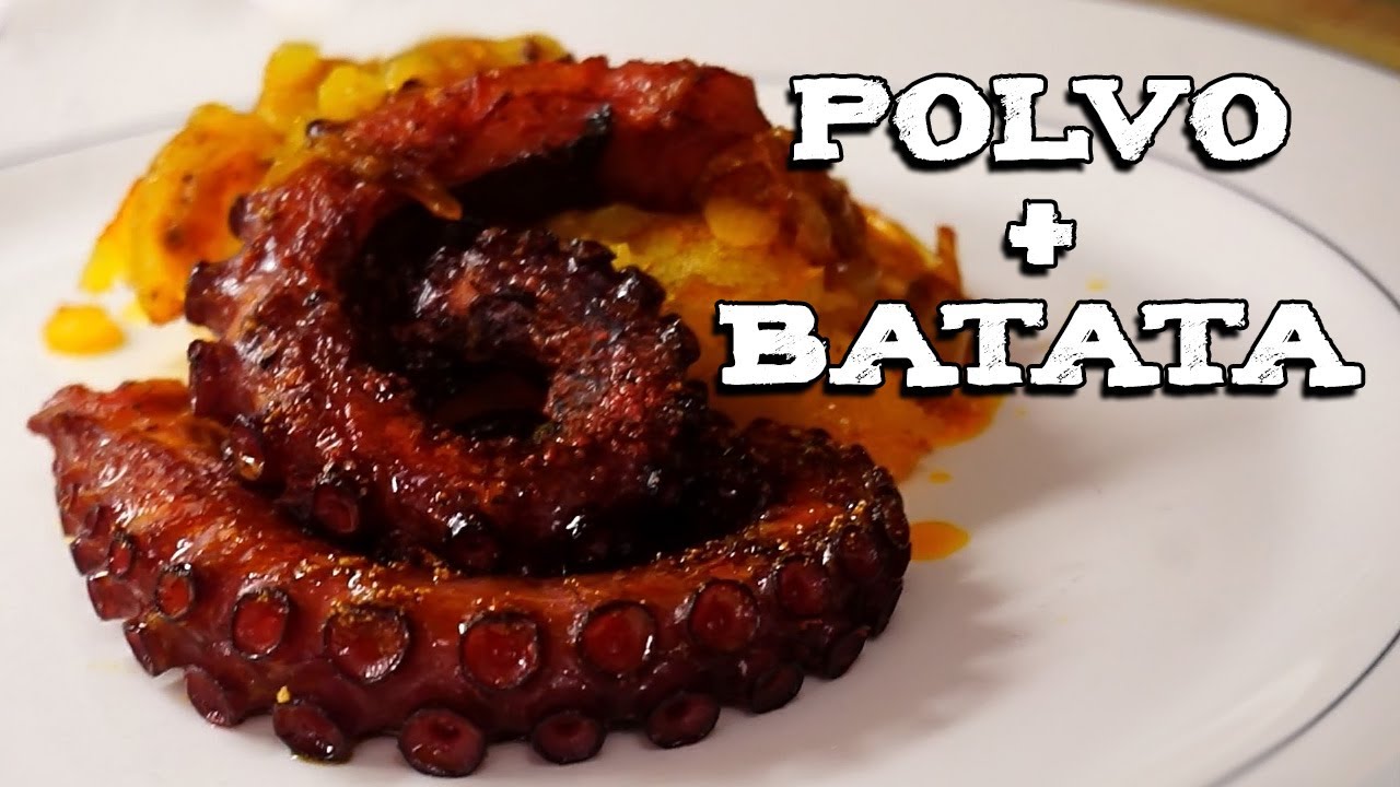 Polvo grelhado com batatas ao murro