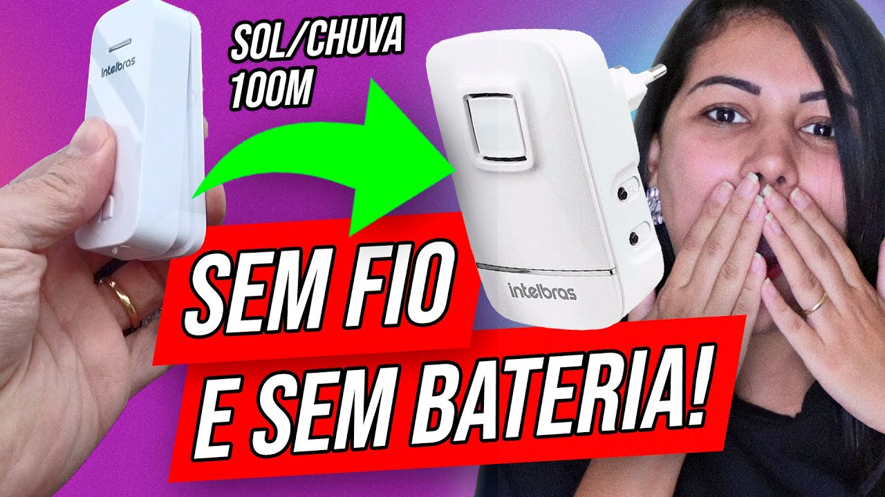 🔥 Campainha sem Fio e sem bateria | Intelbras cik 200 | Fácil de Instalar Cik 200