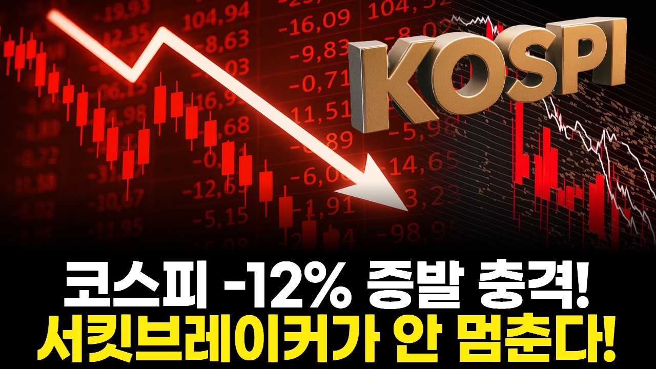 코스피 -12% 증발 충격! 서킷브레이커가 안 멈춘다!