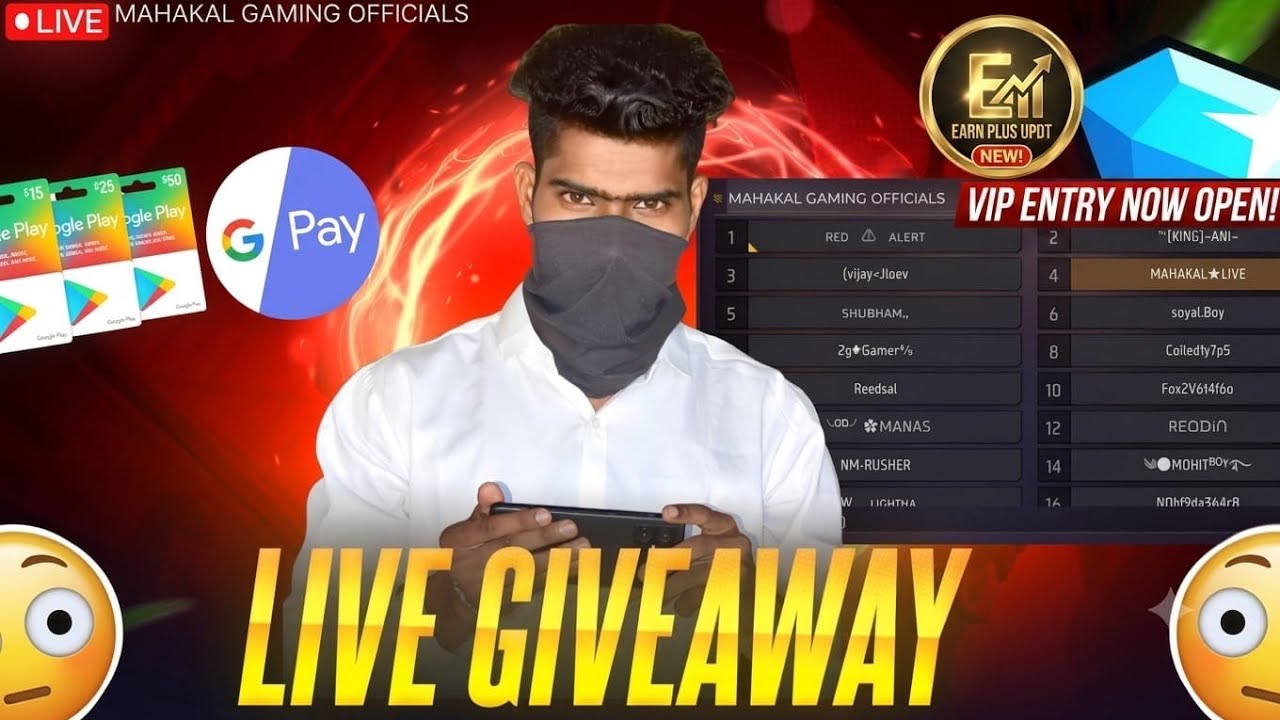 FREE FIRE LIVE- CUSTOM ROOM GIVEAWAY🎁 FF LIVE GIVEAWAY🔥 // #mgofficials #freefirelive #livegiveaway