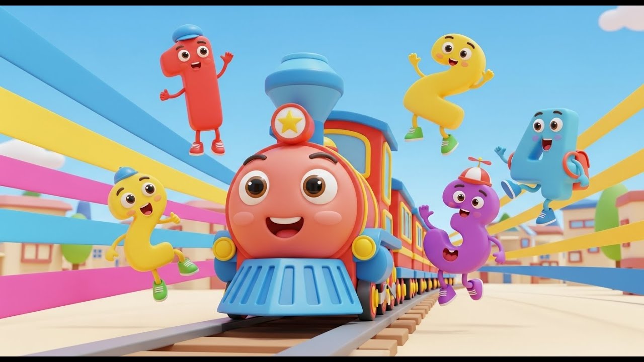 🚂 Choo Choo Number Train 🚆 | Learn Numbers 1–10 | Fun Counting Song for Kids #americankids #usa