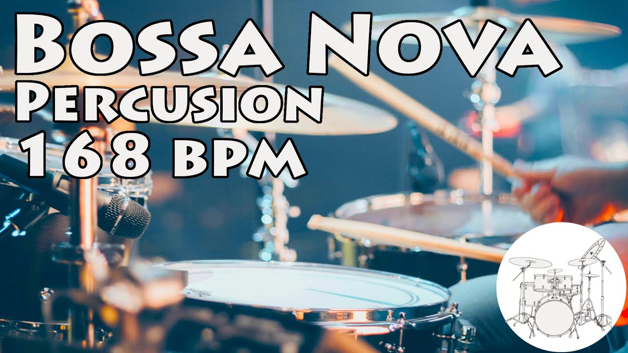 Play along drums Bossa nova 168 bpm :: Batería Para Tocar Bossa nova 168 bpm
