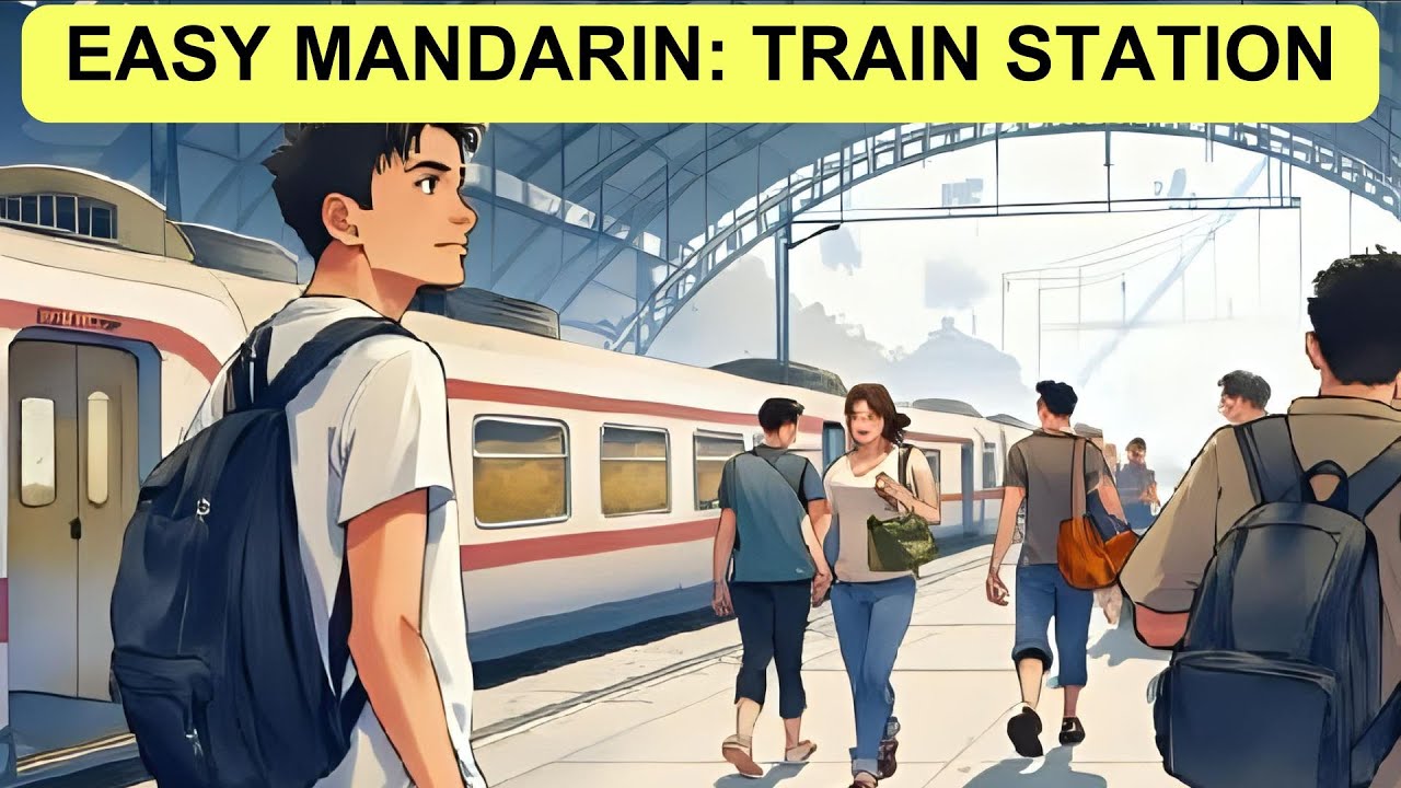 Easy Mandarin: 在火车站 At the Train Station | Mandarin Chinese Lesson | Phrases & Sentences | 学习英语