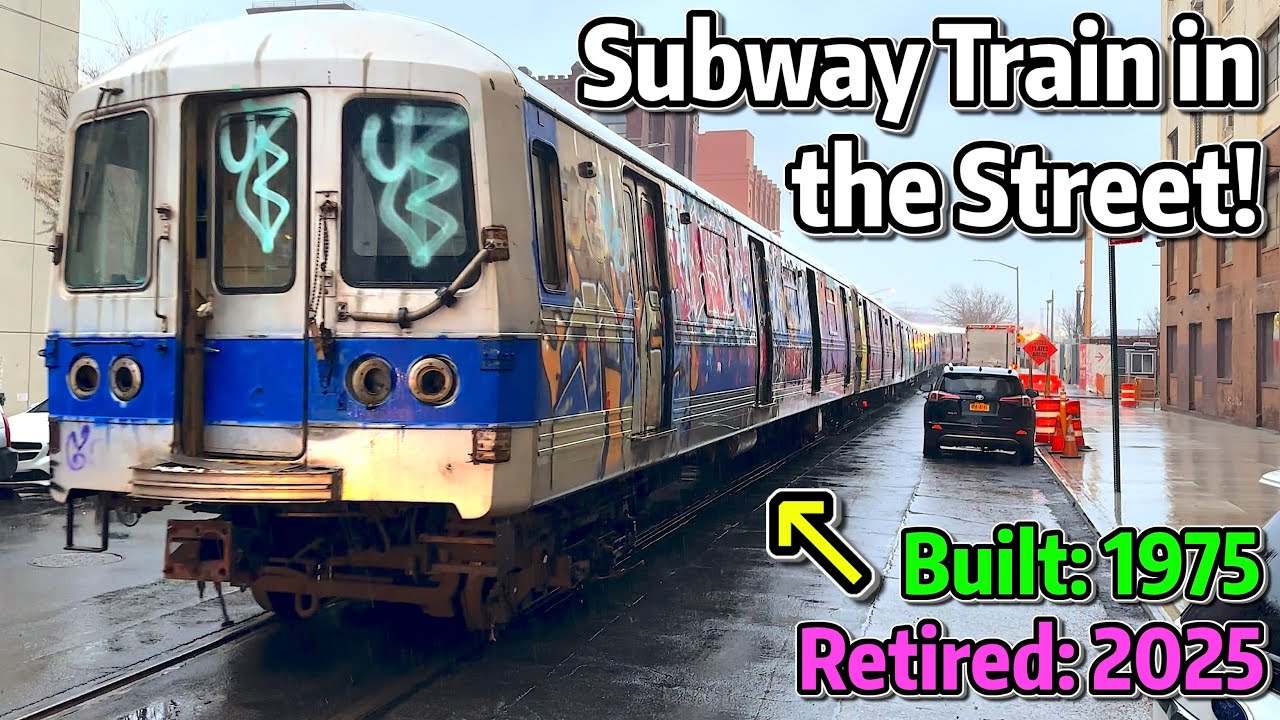 ⁴ᴷ⁶⁰ Subway Train in the Street - Retired R46s Leaving NYC!