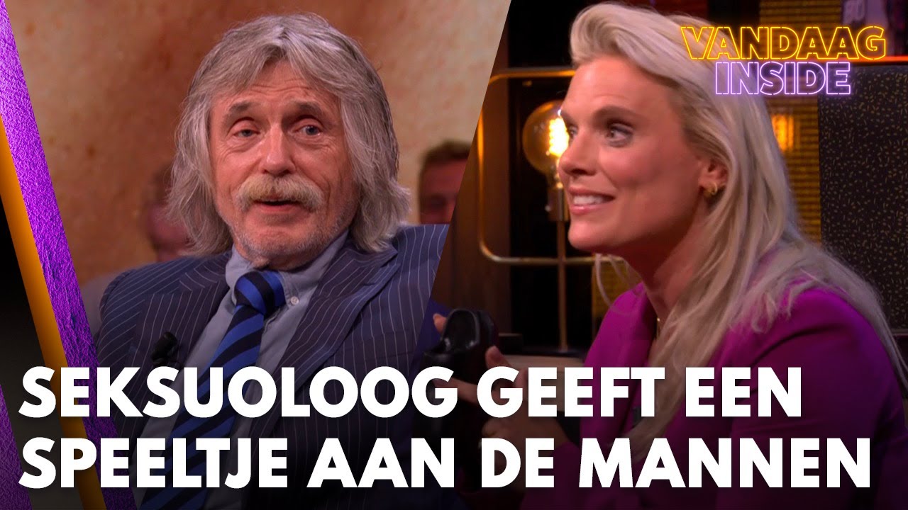 Seksuoloog Eveline geeft seksspeeltje aan Vandaag Inside-trio: 'Dit gun ik jullie!' | VANDAAG INSIDE