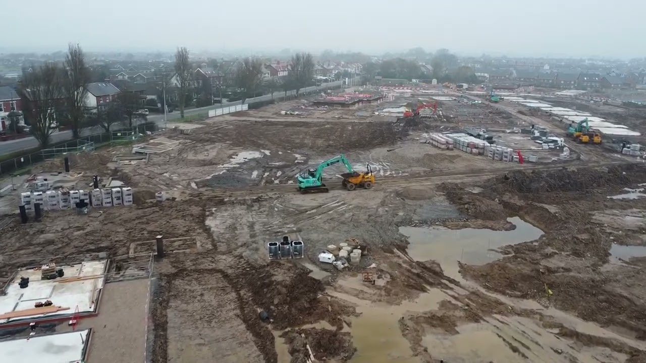 Carleton - Bellway/Story Homes - More Groundwork - March 2026 Drone update