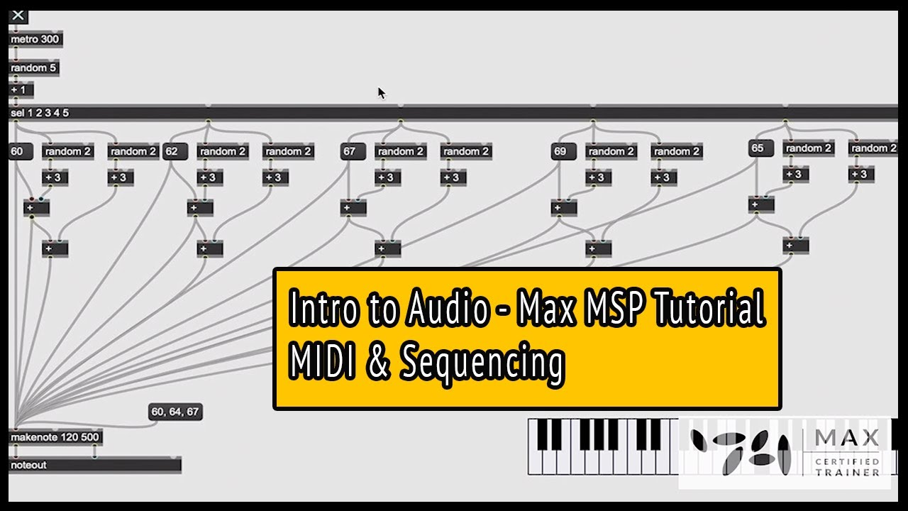 Учебное пособие Max MSP — MIDI и секвенсирование — Введение в аудио, часть 2