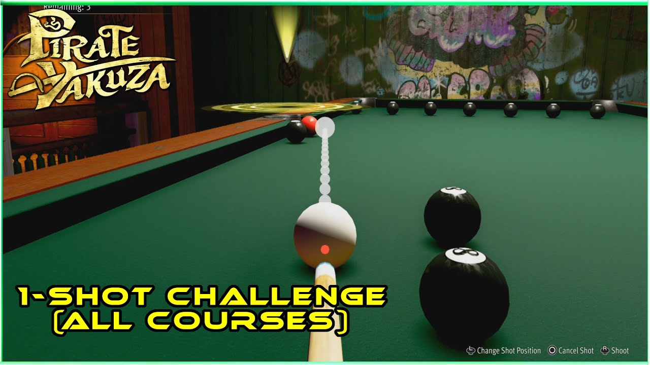 All 1-Shot Challenge Pool Solutions (All Courses) Like A Dragon Pirate Yakuza in Hawaii
