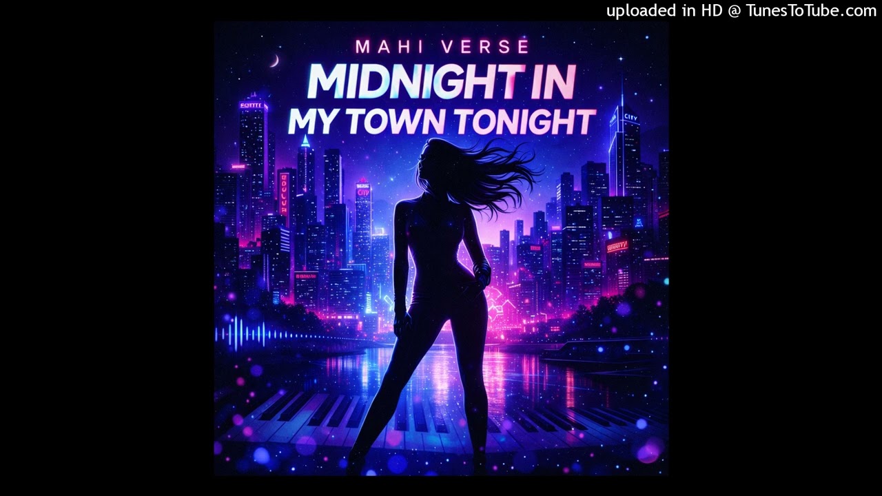 Midnight In My Town 🌃 | Dark Synthwave × Piano Chillstep | Upbeat Pop Anthem | Mahi Verse