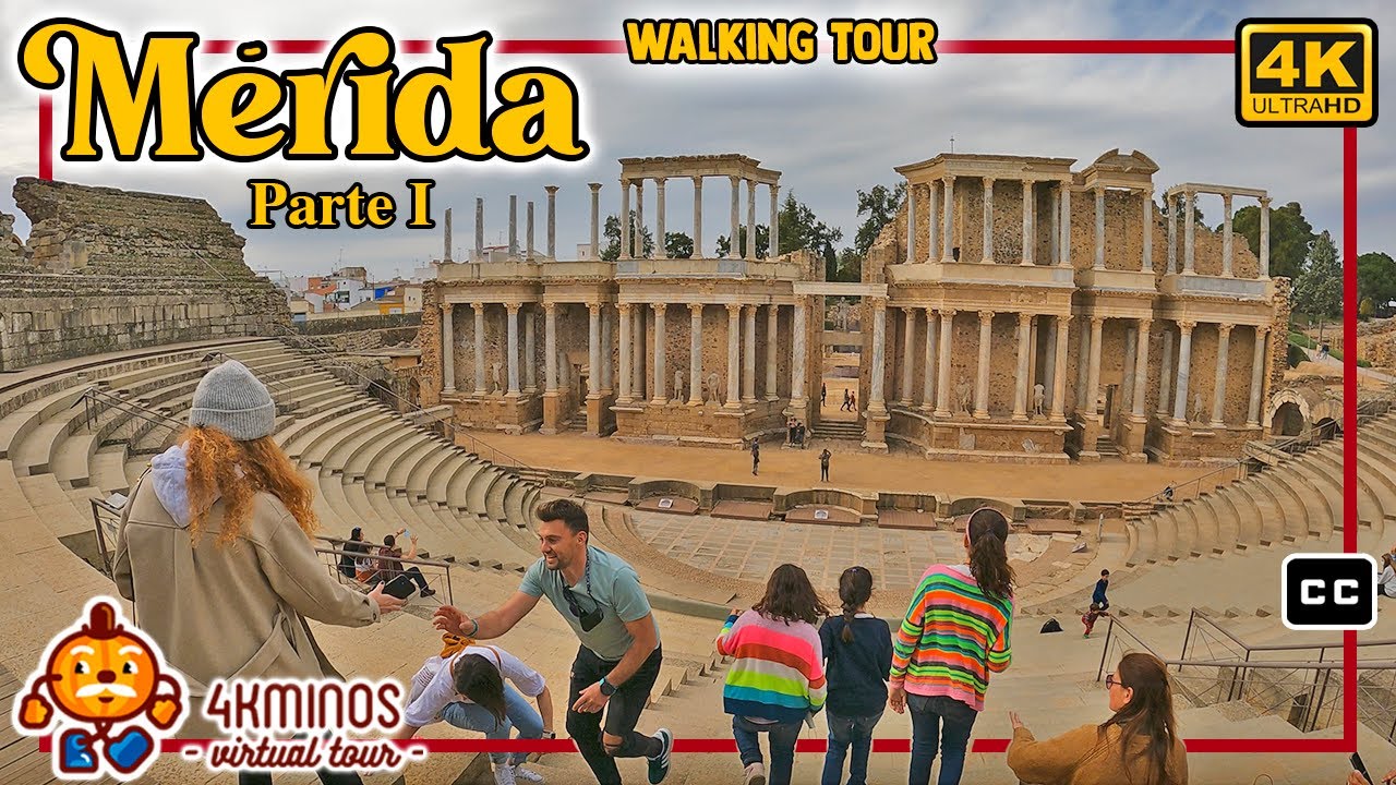 MÉRIDA Parte I - 4K (Ultra HD) Walking Virtual Tour Spain (2022)