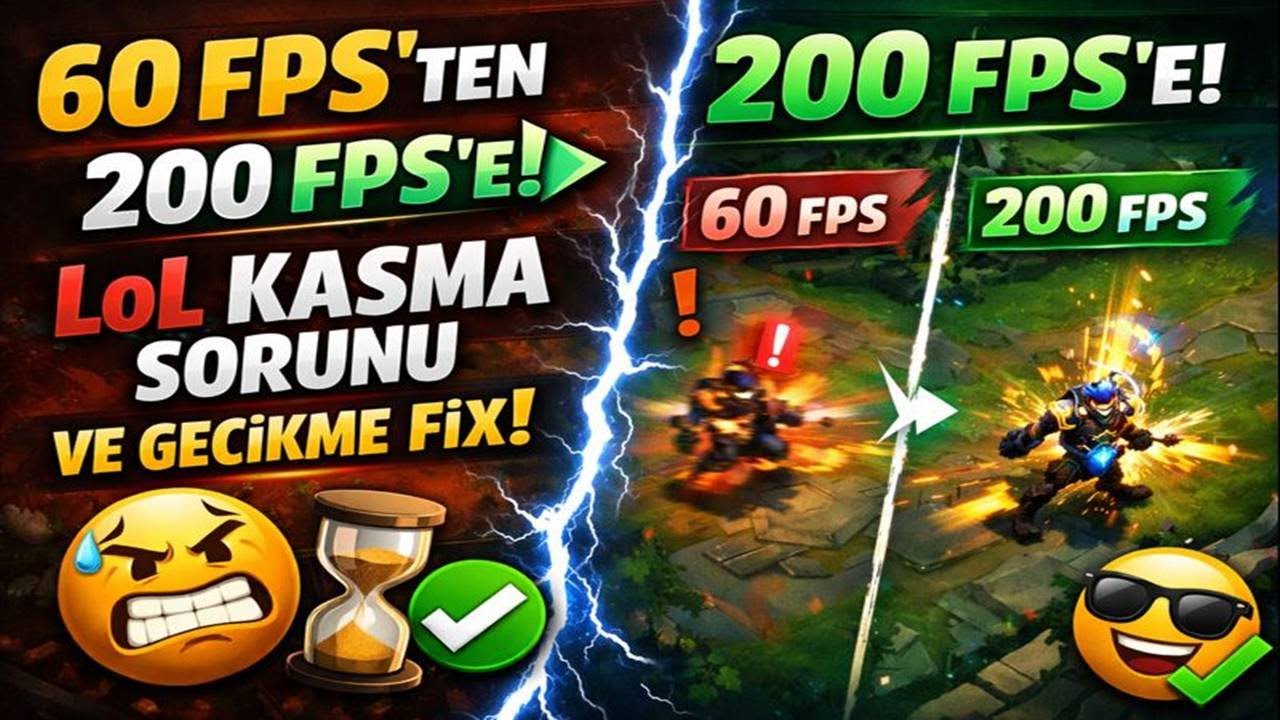 LoL FPS Artırma & Lag Sorunu Kesin Çözüm (2026) — Düşük PC Optimize ⚙️