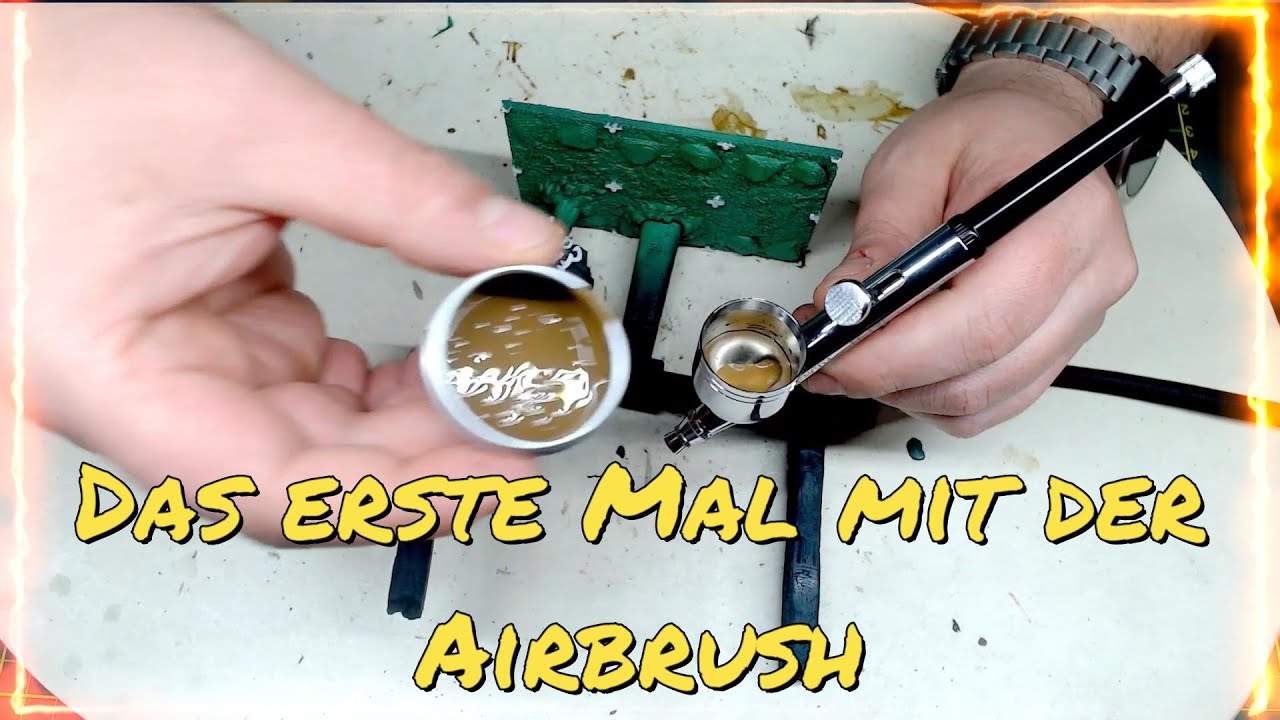 Erstemal mit der Airbrush I Tabletop I Airbrush I Miniaturepainting I