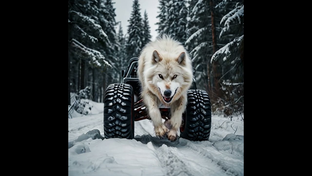 On the Hunt with WOLF Monster Truck | EPIC Chase #wolf #monstertruck #monsterjam #forest #ai