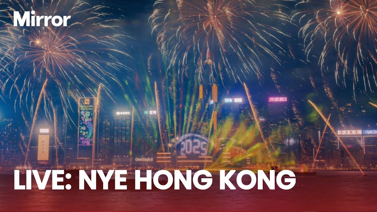 LIVE: Hong Kong Celebrates New Year's Eve with firework display over Victoria Harbour