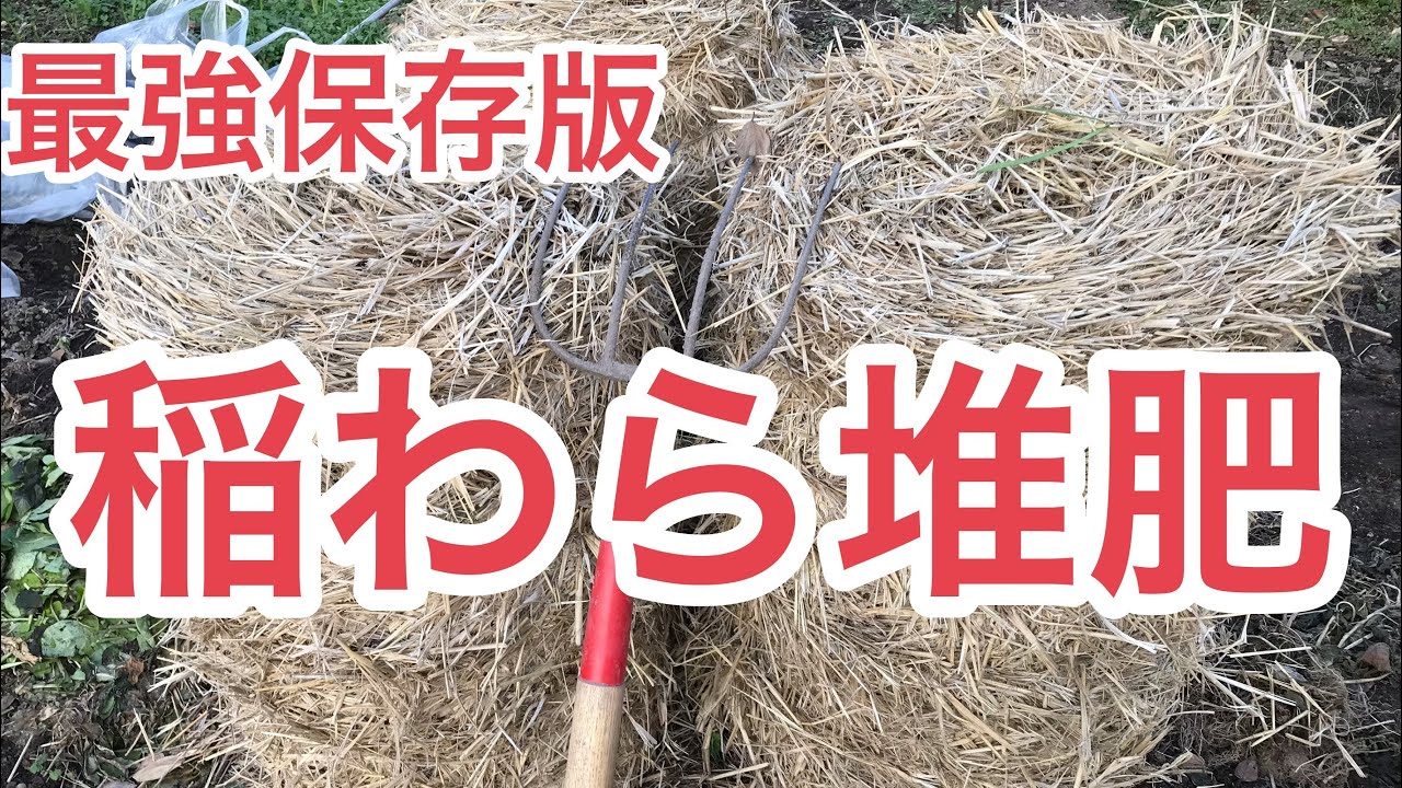 【最強の稲わら堆肥の作り方】稲藁ロール+生ごみコンポスト+鶏糞+牡蠣殻石灰+米糠+カルスNCR+野菜残渣+水