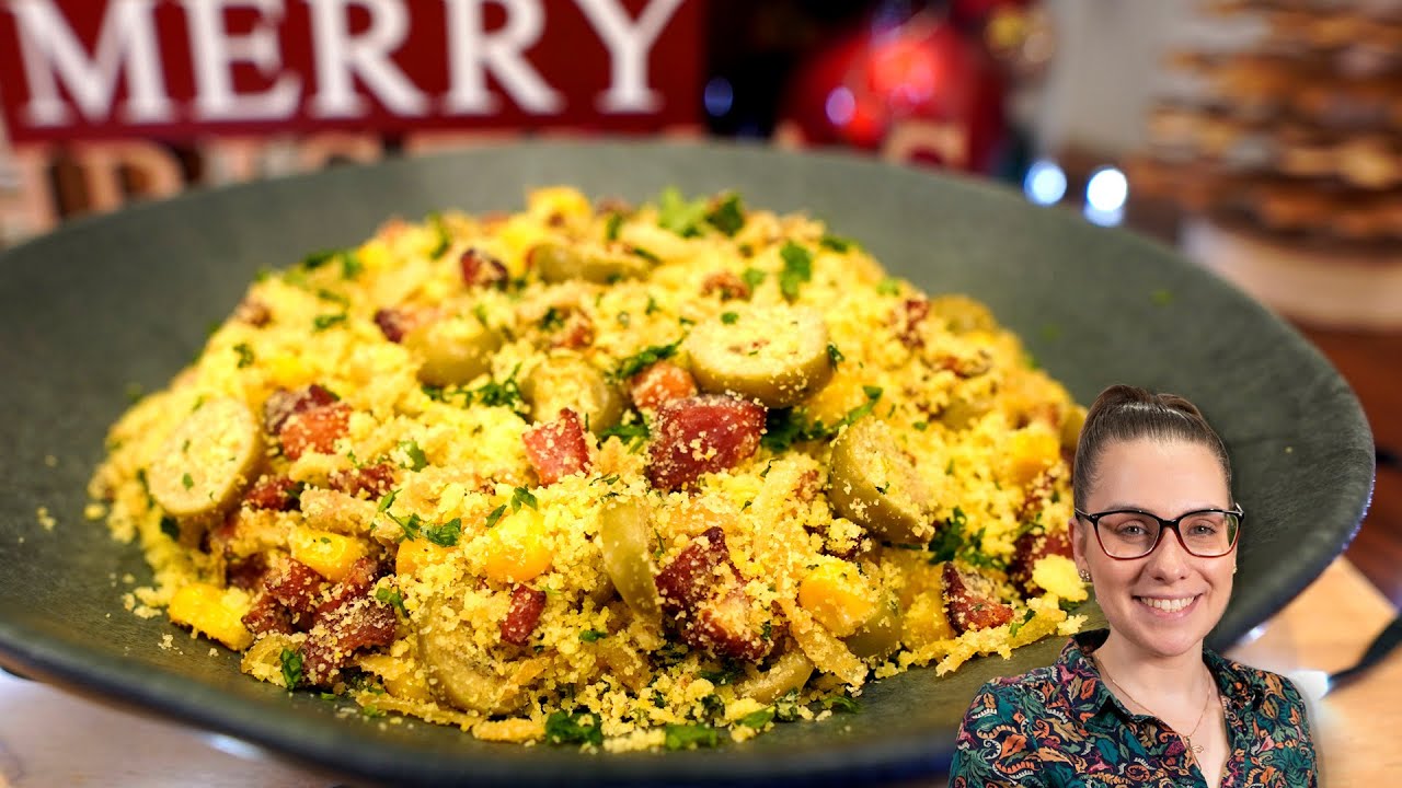 FAROFA DE MILHO PERFEITA PRO SEU NATAL! FÁCIL E DELICIOSA!