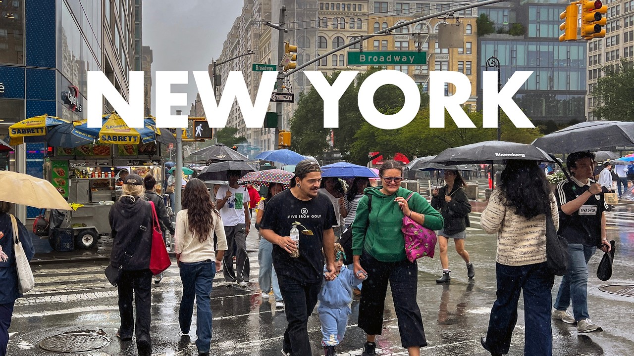 New York City LIVE Rainy Manhattan Walk Sunday September 20, 2026