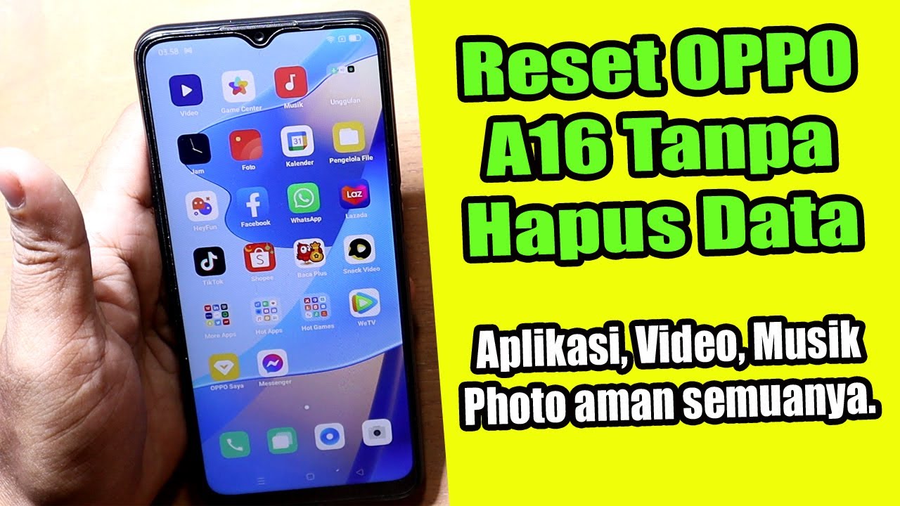 Cara mereset HP OPPO A16 tanpa menghapus Data, WA, Aplikasi, Music, Videos DLL & AMAN 100%
