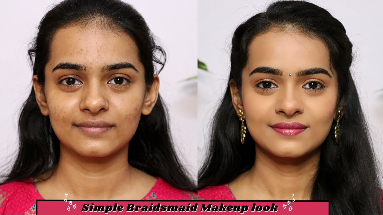 Wedding GRWM🔥Simple & Easy Braidsmaid Makeup look in Tamil🥰Wedding Guest Makeup Look❣️#makeup