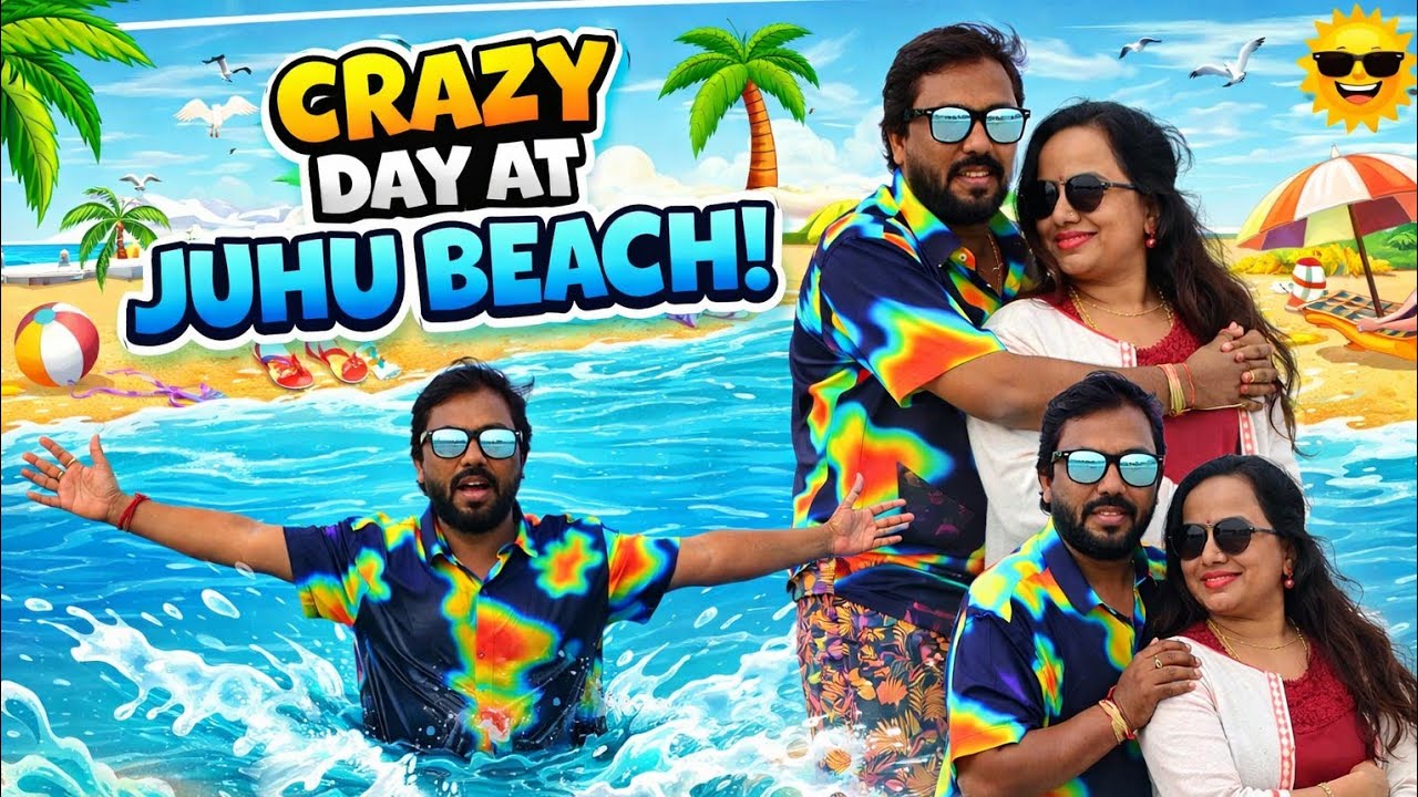 “Juhu Beach Vibes|Fun, Waves & Mumbai Magic!”#travel#vlog #newyear #vibes 