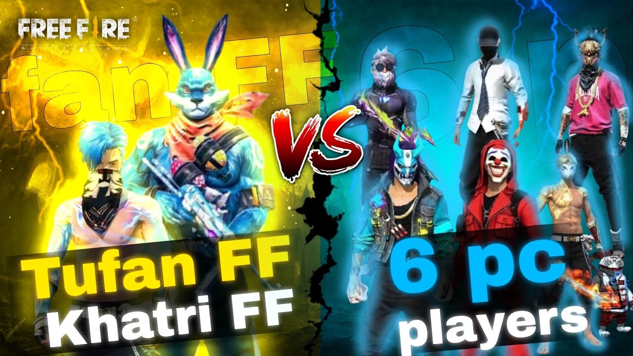 TUFAN FF & KHATRI FF VS 6 PRO PLAYERS💀| 2VS6 | #freefire #nonstopgaming