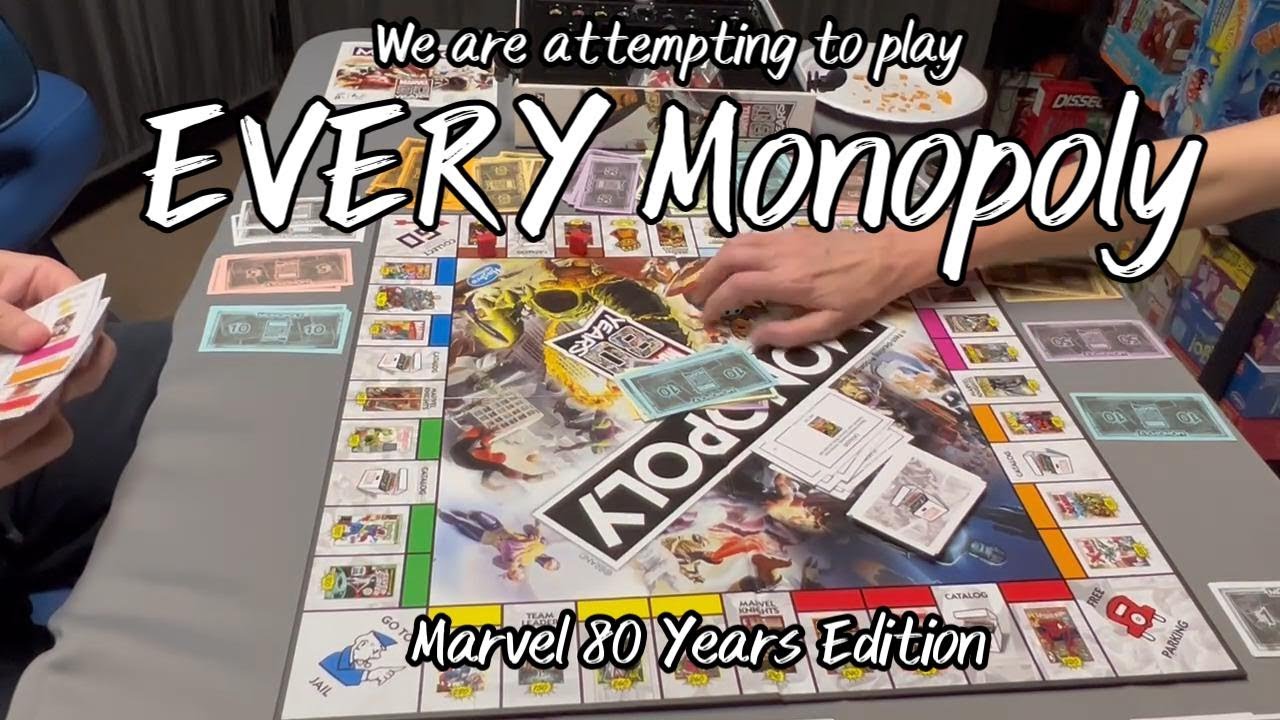 Attempting to play EVERY Monopoly Marvel 80 years edition