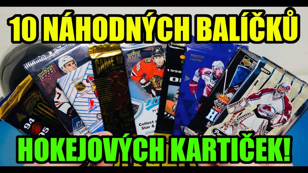 10 NÁHODNÝCH BALÍČKŮ Hokejových Kartiček! Hokejové karty NHL! Pack break!