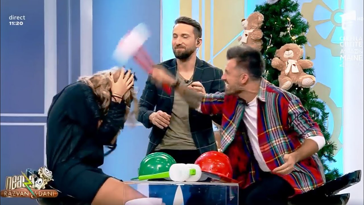 Florin Ristei și Ramona Olaru se lovesc cu ciocanele în cap, în cea mai tare provocare de la Neatza