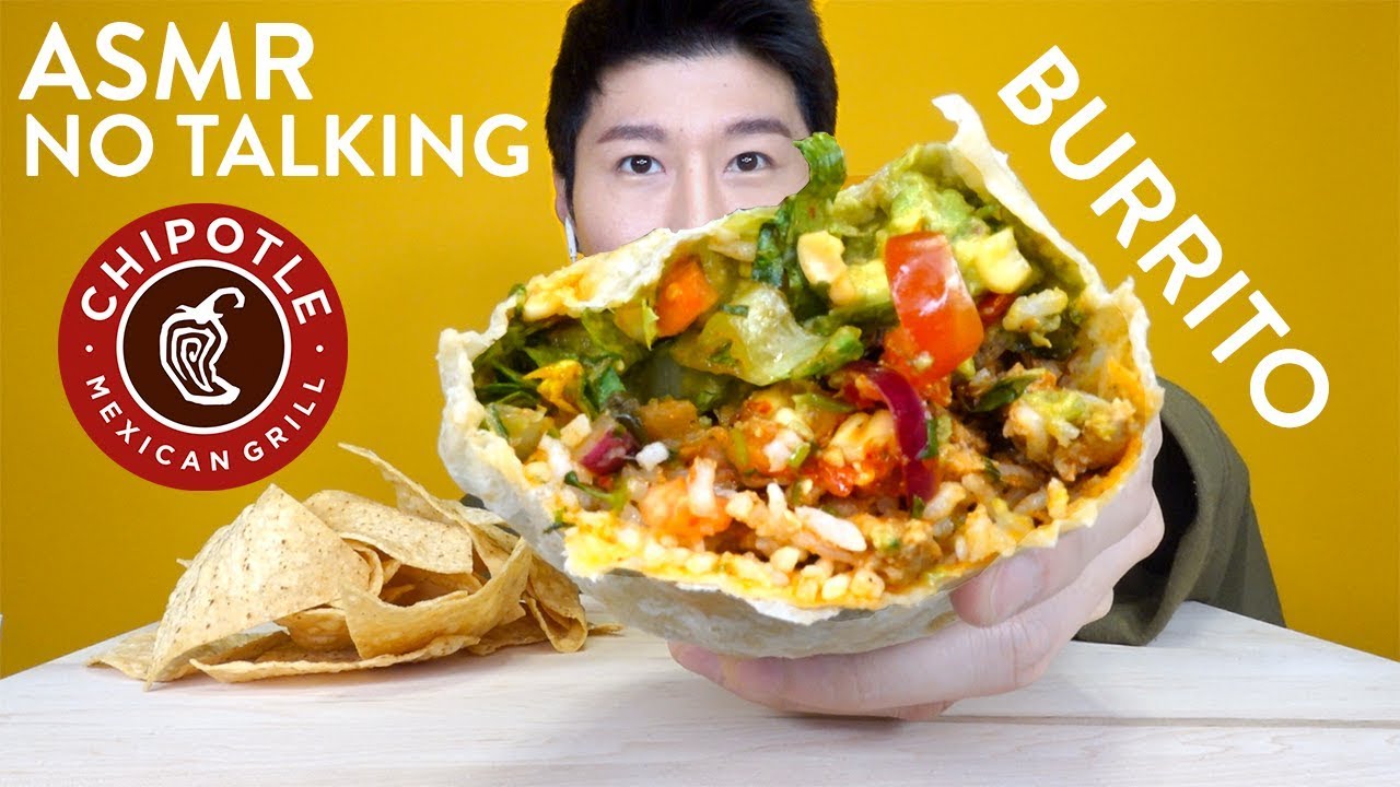 ASMR Eating Chipotle Burrito + Chips LOUD CRUNCHING SOUNDS (NO TALKING)