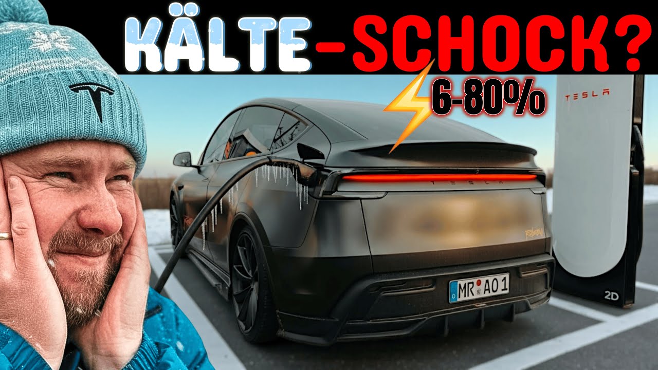 Tesla Model Y (CATL 6M LFP Akku) | Ladeperformance bei 2°C – von 6% auf 80% | EFIEBER