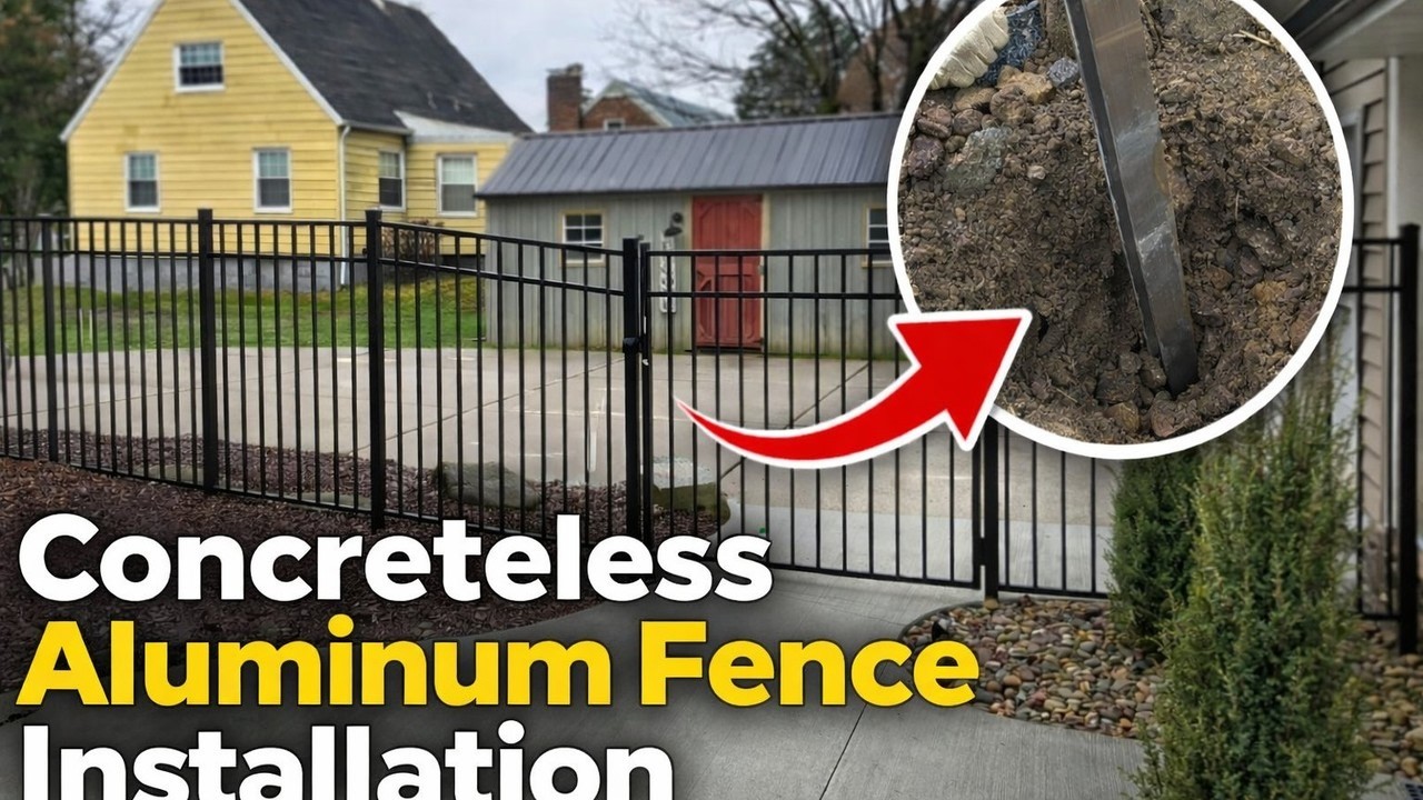 How We Install Our Aluminum Fence Virtually Mess Free