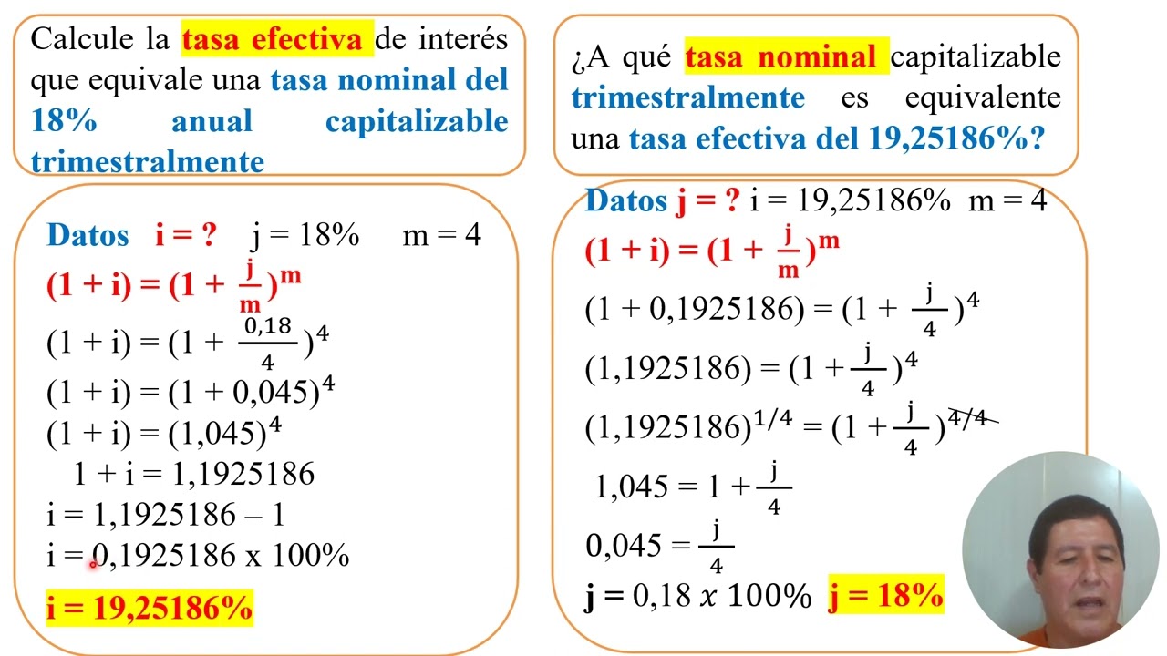 Tasas equivalentes  Ejemplos