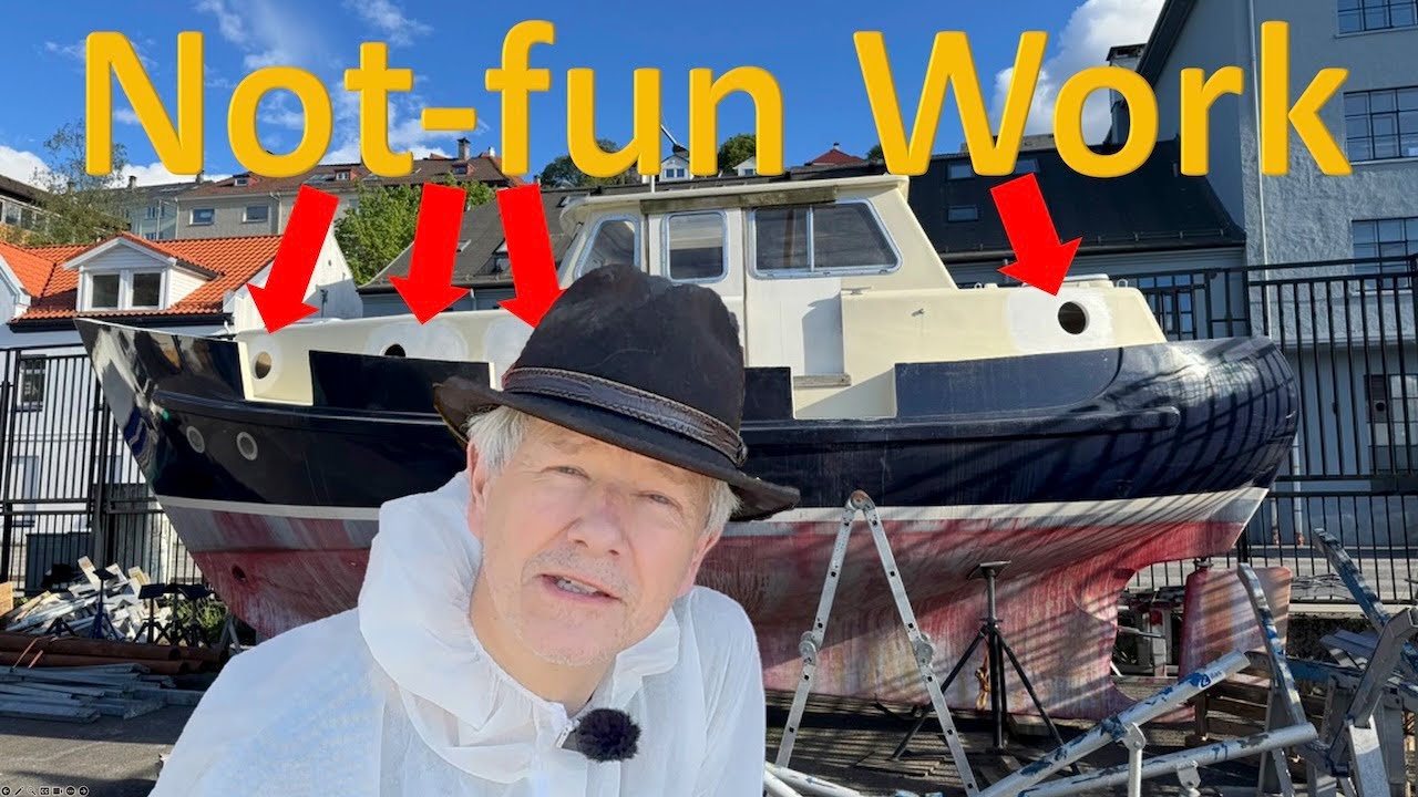 Ep 60 Forcing Myself To Do the Work That Makes Others Quit - Boatwork At Motorsailer Fisher 30