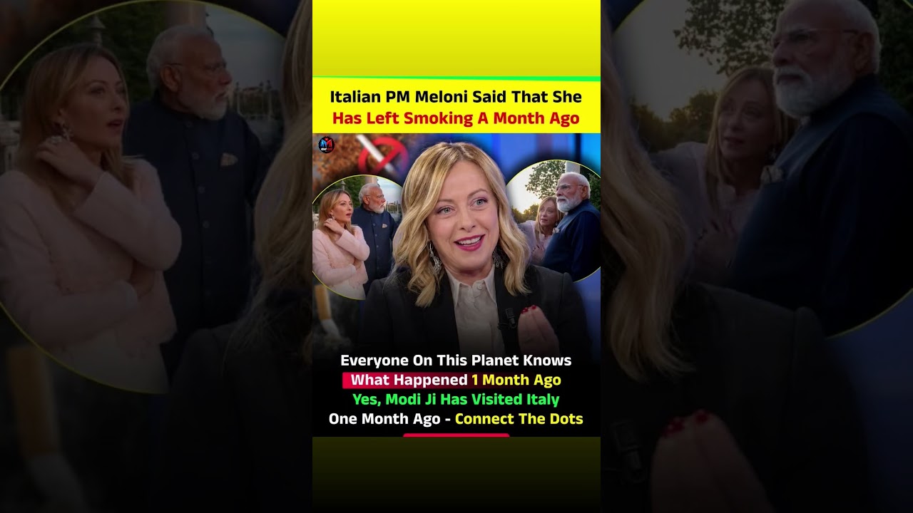 Italian PM Meloni Said That She Has Left Smoking A Month Ago