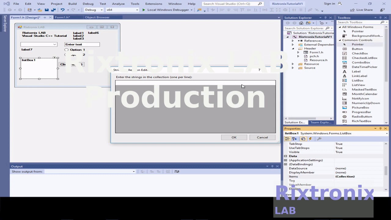 Tutorial visual studio  c++ app listbox