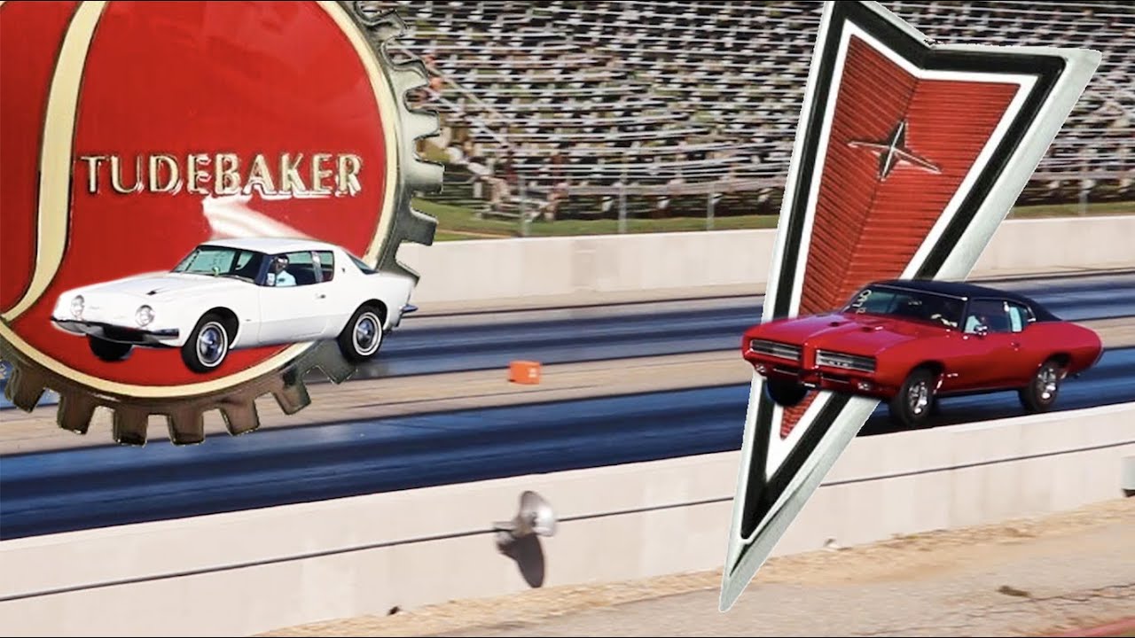 1969 Pontiac GTO vs 1963 Studebaker Avanti PURE STOCK DRAG RACE - no commentary