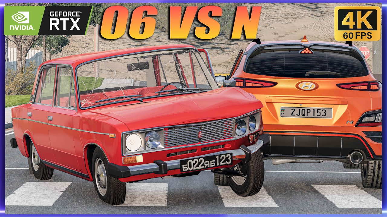 Sovet Vaz2106 Yep Yeni Qaraj Hyundai N Ile Toqqusdu Qeza Bas Verdi Kiraye  | BeamNG.Driver | Maşın