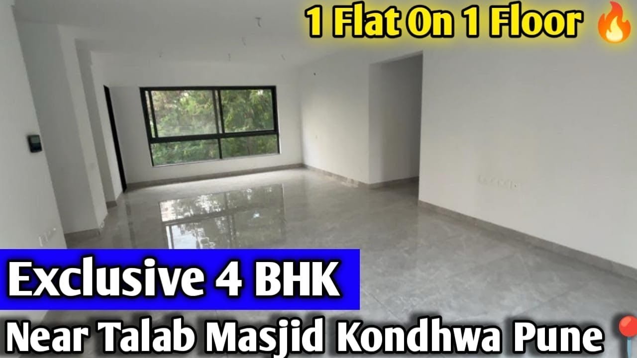 Exclusive 4 BHK Talab Masjid Kondhwa Pune📍| 1750+ Sqft Carpet |2 Covered Car Parking | #4bhk  #pune