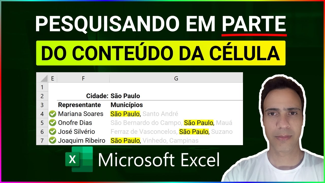 ✅ Como Pesquisar/Filtrar Conteúdo dentro da Célula no Excel
