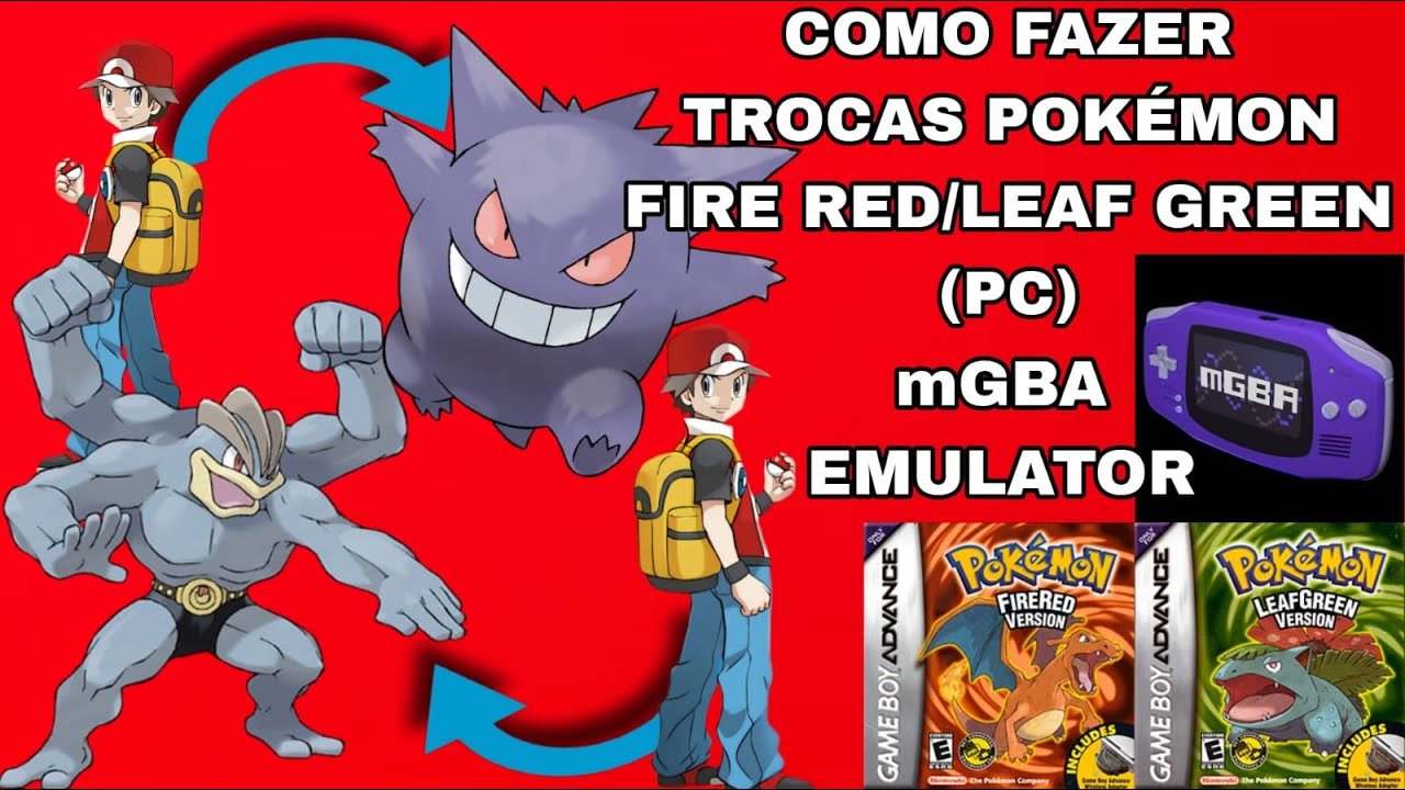 COMO TROCAR POKÉMON NO POKÉMON FIRE RED/LEAF GREEN SOZINHO PELO MGBA EMULATOR ! (2024)