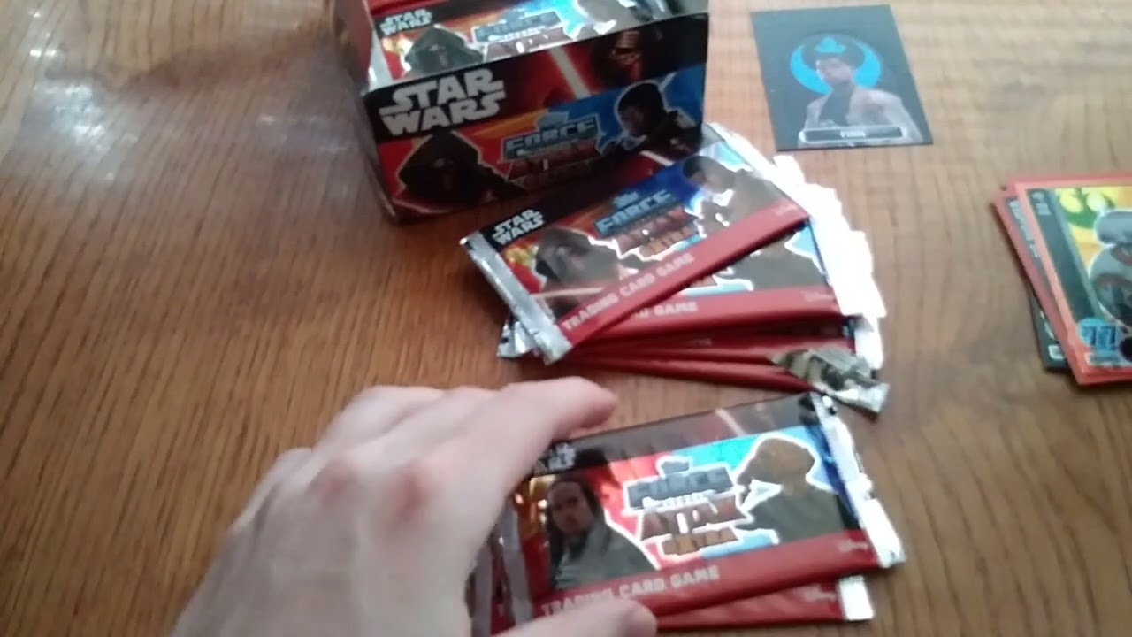 STAR WARS Force Attax Extra от Topps вскрываем 10 бустеров с целой упаковки сними
