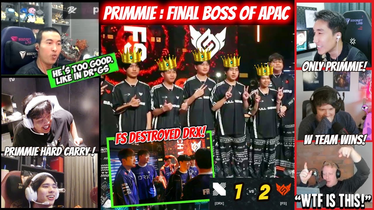 Valorant Streamers React Crazy Game From FS Vs DRX Ft. Superbuss, CGRS, Sliggy, ardiis, Foxz & More